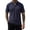 Navy, variant on Mens Textured Polo Shirts Knit Jacquard V Neck Short Sleeve Tee Casual Vintage Buttonless Shirts Navy M