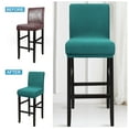 thumbnail image 2 of Unique Bargains Polyester Stretch Bar Stool Covers Elastic Band Mid Back Chair Slipcover Teal 4 Pcs, 2 of 8