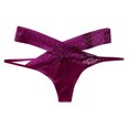 thumbnail image 5 of Aayomet Culottes pour Femmes Lingerie String Taille Basse Culottes pour Femmes (Violet, G), 5 of 5