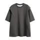 thumbnail image 5 of Blusas y camisas de manga corta y cuello redondo para hombre, blusas casuales de color liso con cuello redondo y mangas cortas para hombre., 5 of 5