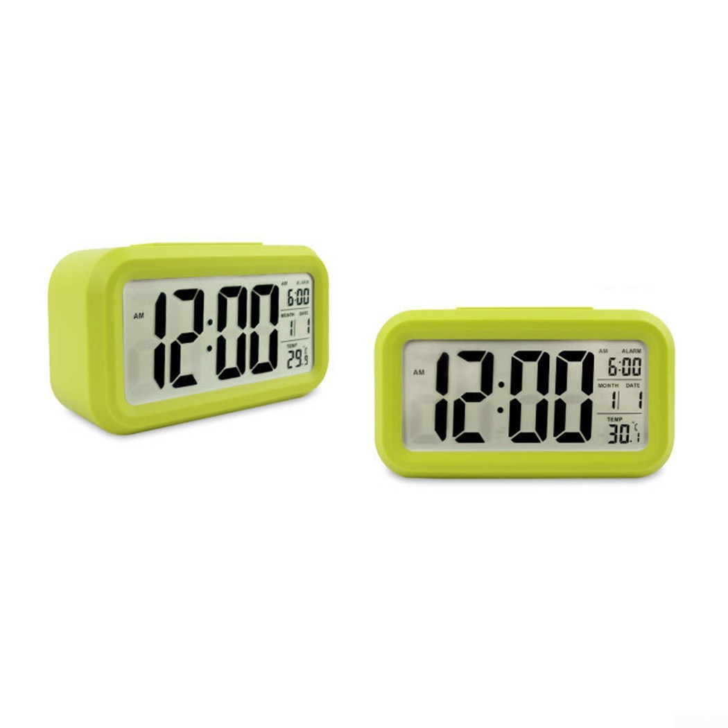 Digital Bedside LED Snooze Alarm Clock Time Temperature Day/Night Mode