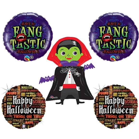 Halloween Dracula Vampire Party Balloons Decorations Bite Fangs Bat Haunted House