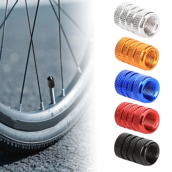 KMWGRE 5 Piece Anodized Aluminum- Composite Tire Valve Stem Caps with Integrated Sleeve,Corrosion-Resistant and Universal Fit,Suitable for Cars