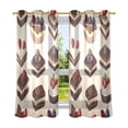 thumbnail image 6 of Yayeee Window Curtains Set of 2 for Living Room Light Filtering 63"x52", Blue Cakes, 6 of 7