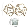 thumbnail image 2 of BalsaCircle 5" Gold Jointed Geometric Stand Tealight Votive Glass Candle Holders Party Wedding, 2 of 6