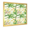 thumbnail image 2 of Designart 'Yellow Flowers and Tropical Foliage VI' Modern Framed Art Print, 2 of 4