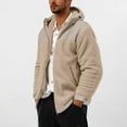 thumbnail image 2 of GuangCheng Mens Fuzzy Jackets Fleece Long Sleeve Full Zip Open Front Soft Thick Winter Coats, 2 of 6