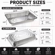 VeZee Chafing Dish Buffet Party Set 36 pc with Servers and Warmers, Serving Kit Includes Fuel, Wire Racks, Foil Pans