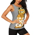 thumbnail image 2 of Cute Cartoon Garfield Funny Workout Gym Fitness Weightlifting Gift Tank Top-Xx-Large, 2 of 5