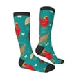 thumbnail image 2 of Zufioo Hens And Rooster Print Long High Thigh Socks Knee-High Warm Stocking Women Boot Sock Leg Warmer High Socks for Daily Wear, Cosplay, 2 of 6