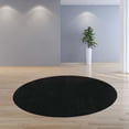 thumbnail image 2 of 8' Espresso Brown Round Indoor Shag Rug, 2 of 4