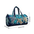 thumbnail image 3 of Twfbrm Quilted Duffle Bag, Beach Style Turtle Pattern Embroidered Weekender Bag with Handle, Large Capacity Luggage Bag Lightweight Carry On Tote & Gym Bag Travel Overnight Bag for Women Men, 3 of 6