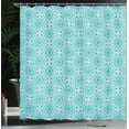 thumbnail image 4 of Ambesonne Boho Shower Curtain, Modern Mandala Effect Pattern, 69"Wx84"L, Dark Seafoam and White, 4 of 5