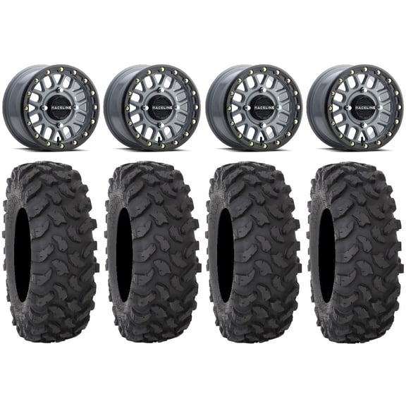 Raceline Podium Bdlk 15" Gy Wheels 33" XTR370 Tires Can-Am Maverick X3 / Honda Pioneer 1000 / Talon