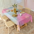 thumbnail image 3 of Colorful Floral Watercolor Pattern Rectangle Tablecloth 60"x120",Waterproof Polyester Rectangle Table Cloth, Wipeable Spillproof Polyester Tablecloth for Dining, Camping, Indoor and Outdoor, 3 of 6