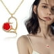 thumbnail image 2 of Collar de joyas con forma de rosa para niñas Collar con colgante de corazón para mujer Collares Colgantes, 2 of 8