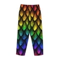 thumbnail image 5 of Sigee Dragon Scales Print Women's Soft Pajama Pants - Breathable and Comfortable Lounge Sleep Bottoms with Elastic Waistband and Pockets-Small, 5 of 9