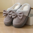thumbnail image 3 of ATENAR Womens Slippers Wide Fuzzy Shoes Women Slip On House Slipper Gray 10, 3 of 8