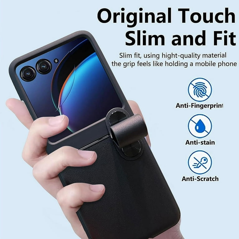 Hand Strap Protective Case Compatible With Motorola Razr 40 Ultra, For  Motorola Razr Plus 2023 Premium Feel Pu Leather Cover
