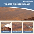 thumbnail image 5 of EDX 55-60 Inch TV Stand, Entertainment Center, Adjustable Wooden TV Table, Rust Brown, 5 of 8