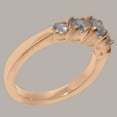 thumbnail image 5 of LBG British Made 18k Rose Gold Natural Tanzanite Womens band Ring - 33 size options - Size 5, 5 of 6