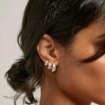 thumbnail image 5 of 3Pairs Gold Hoop Earrings Set for Women Chunky Gold Silver Earring 14K Gold Filled Hypoallergenic Small Huggie Hoops Lightweight Tiny Thick Trendy Hoop Earrings Stacks for Multiple Piercing, 5 of 12