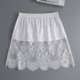 thumbnail image 5 of XIAONU Women's Lace Trim Mini Skirt Layered Semi-Sheer Skirt Elegant Versatile Daily Skirts, 5 of 7