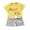 Yellow, variant on Fesfesfes Clothes Kids Toddler Kids Baby Boys Girls Fashion Cute Short Sleeve Puppy Print Casual Suit