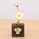 thumbnail image 4 of Florero de Cristal con Soporte de Madera perfecl Tubo de Ensayo, 4 of 7