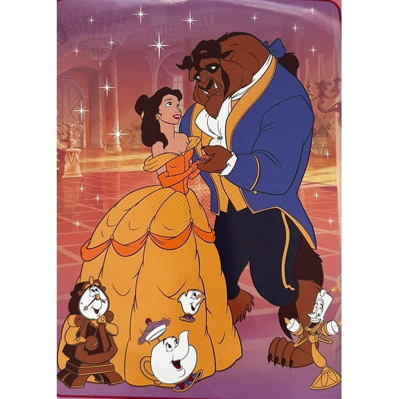 Belle Beauty and The Beast Extra Soft Plush 60"x80" Twin Size Blanket