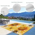 thumbnail image 3 of Sunflower Outdoor Rug for Patio/Deck/Porch, Non-Slip Large Area Rug 5 x 8 Ft, Yellow Floral Elegant Pastoral Flowers Rustic Indoor Outdoor Rugs Washable Area Rugs, Camping Rug Carpet Runner, 3 of 8