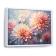 thumbnail image 2 of Designart "Contemporary Dreams In Coral And Blue Dahlias I" Dahlia Floater Framed Wall Decor, 2 of 5