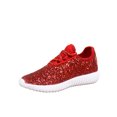 thumbnail image 2 of Remy-18k Youth Girl's fashion Flat Lace Up Light weight Glitter Sneaker Athletic Shoes, 2 of 2