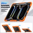 thumbnail image 5 of For iPad Pro 13 inch Case 2024 (M4), 360 Rotating Shockproof Cover with Stand, Screen Protector, Shoulder Strap, Orange, 5 of 7