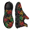 thumbnail image 1 of Zapatos planos con estampado de hojas de marihuana en 3D para mujer, zapatillas cómodas con cordones, calzado ligero, 1 of 6