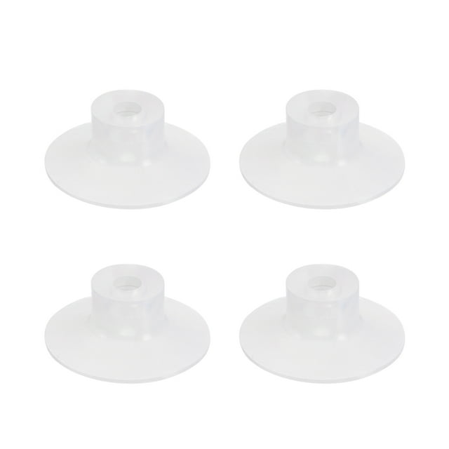 Unique Bargains Clear Soft Silicone Miniature Vacuum Suction Cup 30x5mm Bellow Suction Cup,4pcs