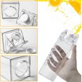 thumbnail image 4 of NOGIS 3 Pack Clear Milk Carton Water Bottle, 500ml / 17 oz Plastic Milk Carton Bottles Square Milk Carton Container Portable Transparent Juice Bottle for Outdoor Sports Travel Camping Activities, 4 of 7