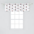 thumbnail image 2 of Ambesonne Sailboat Valance Pack of 2, Scandinavian Boats, 54"X18", Night Blue Pale Peach, 2 of 2