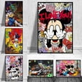 thumbnail image 2 of Disney Luxury Art Mickey Mouse And Donald Duck Fashion Graffiti Wall Art Poster Painting On Canvas Prints Banksy Decor Pictures30X40cm No Frame Gao Jinjia LED, 2 of 2