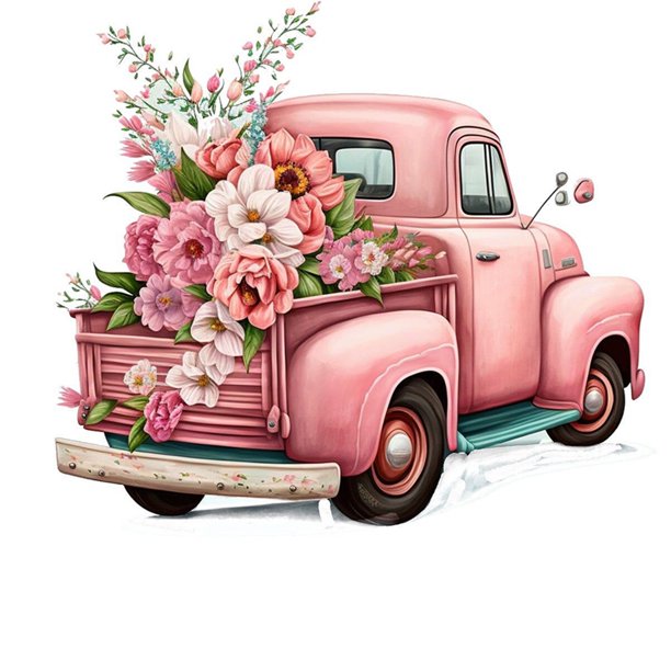 Pintura de diamante 5D DIY Taladro redondo completo Coche clásico Decoración del hogar (LP288) FLhrweasw Nuevo