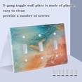thumbnail image 4 of Dailycode Light Switch Plate Covers 2 Gang Wall Plate Plastics Outlet Covers for Kitchen Home Office Decor Green Blue Red Orange Marble, 4 of 8