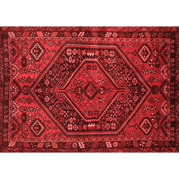 Ahgly Company Indoor Rectangle Persian Red Traditional Area Rugs, 5' x 7'