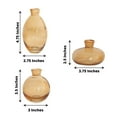 thumbnail image 3 of Balsa Circle 3 Gold Small Glass Flower Vases Metallic Gold Trim Table Centerpieces Party Events Decorations, 3 of 8