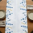 thumbnail image 5 of Table Runners 72 Inches Long Dress Scarves, Blue Eucalyptus Leaves Farmhouse Kitchen/Dining Table Runner, Coffee Tablerunners, Watercolor Botanical Weeping Leaf 14x72 Inch, 5 of 9