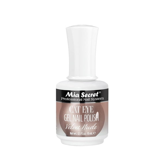 Mia Secret Cat Eye Gel Polish - Shimmery, Multidimensional effect- Infused with fine glitter- Velvet Nude - 0.5 fl oz