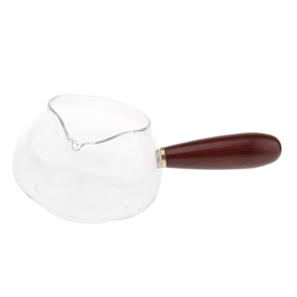 Tetera de vidrio transparente resistente al calor con infusor para café, té y hierbas. 260ml