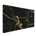 Black Gold Marble Print Mousepad Large Mouse Pad Desk Pad Computer