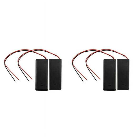 4 Pcs 2X Aaa 3 V Battery Holder Case Box Wire on / Switch M Cover
