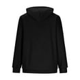 thumbnail image 4 of Fesfesfes Women's Trendy Hoodie 2025 Fall Winter Casual Solid Color Long Sleeve Round Neck Plain Tops with Pocket Thick Warmkeeping Blouse(Black#2,S), 4 of 5