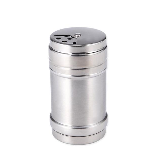 1 Pce Boîte à Épices en Acier Inoxydable Rotative Réglable pour Cuisine pour Sel Sucre Poivre (4X8CM)